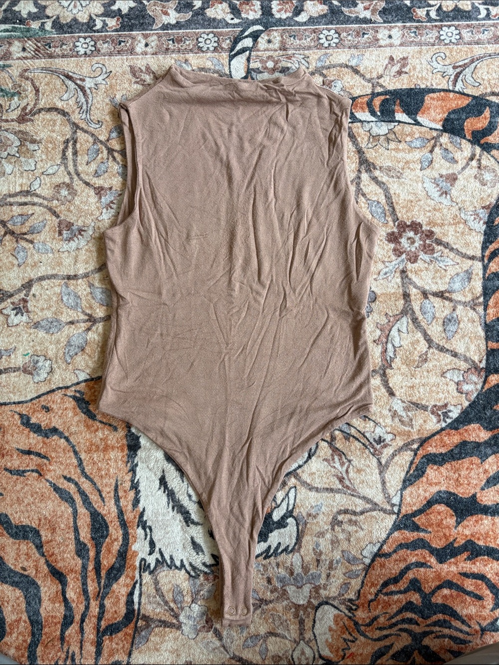 naked wardrobe Sleeveless Bodysuit in Taupe Brown